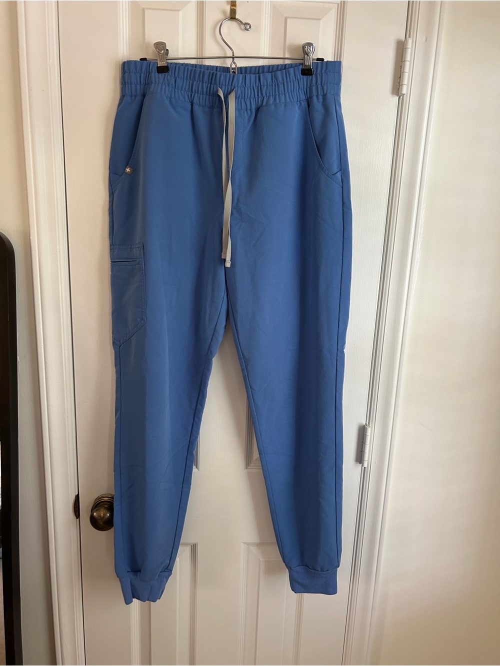 Elastic-Waist Figs Scrubs Jogger Pants